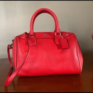 Candy apple red mini coach doctor bag